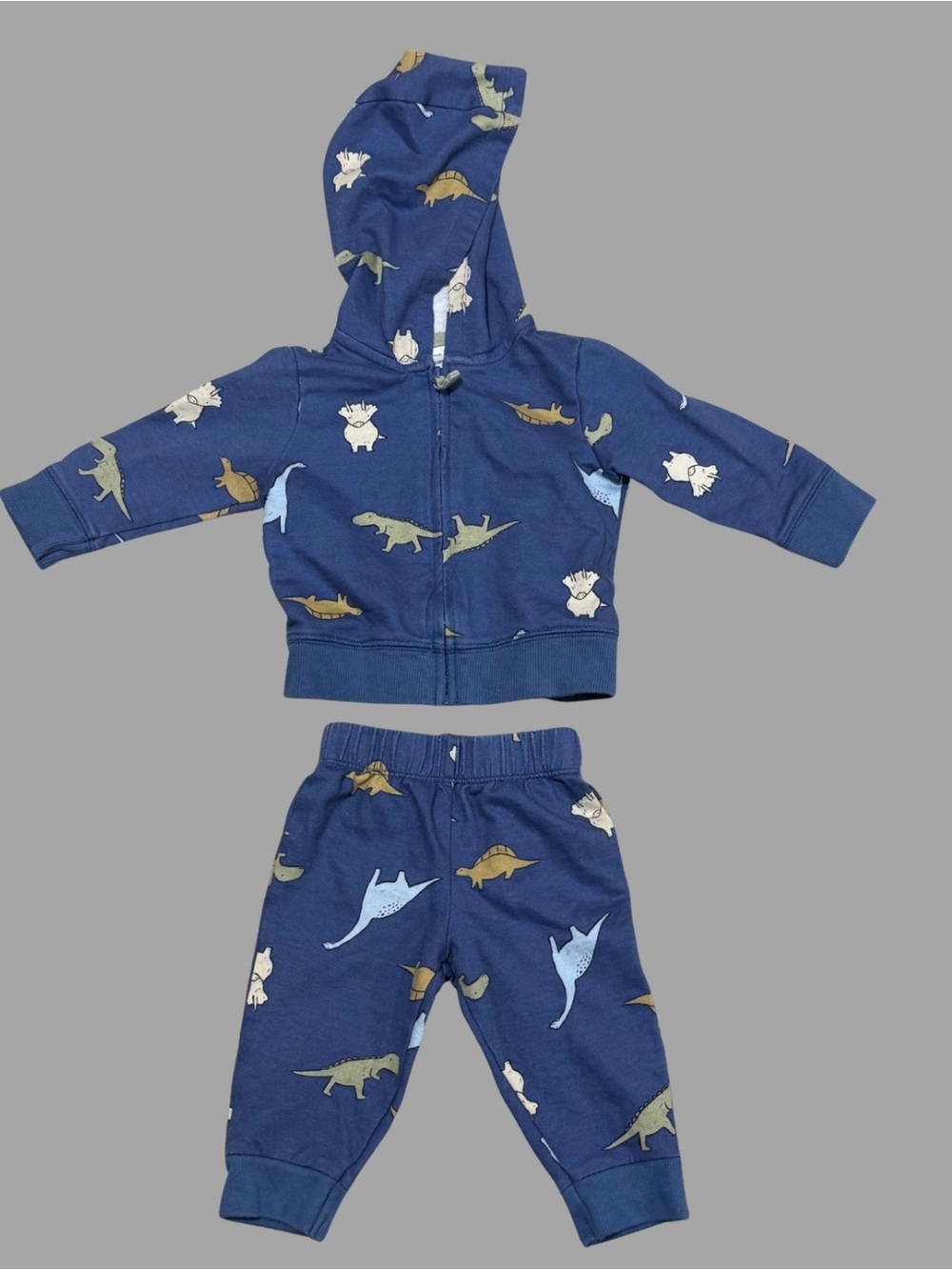 Carter's Navy Blue Dino Print Hoodie & Pants Set